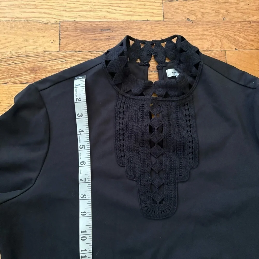 Max Studio Laser Cut Black Dress Size Large